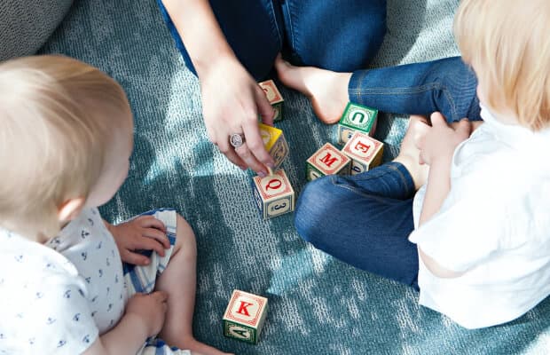 Children engaged in creative play
